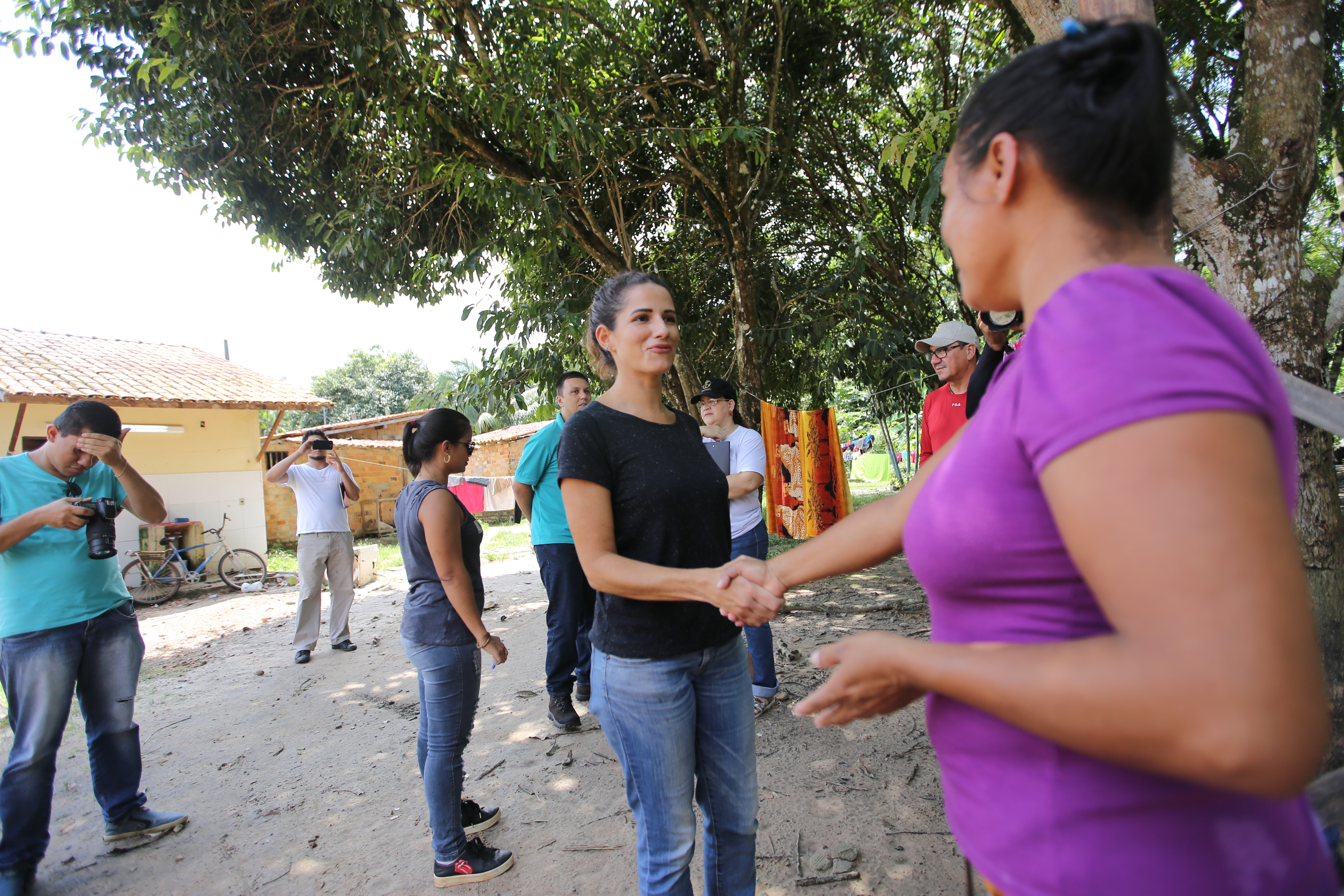 Greeting community members