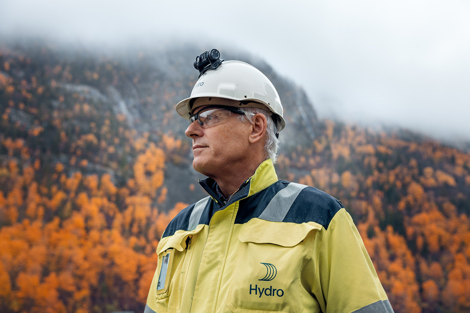 a man wearing a hard hat