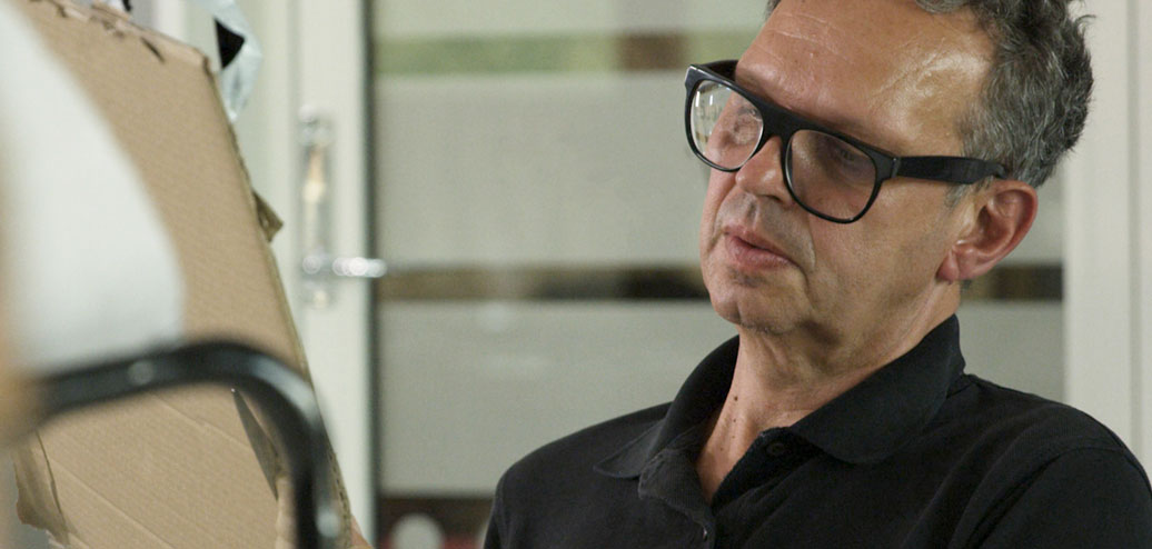 a man wearing glasses