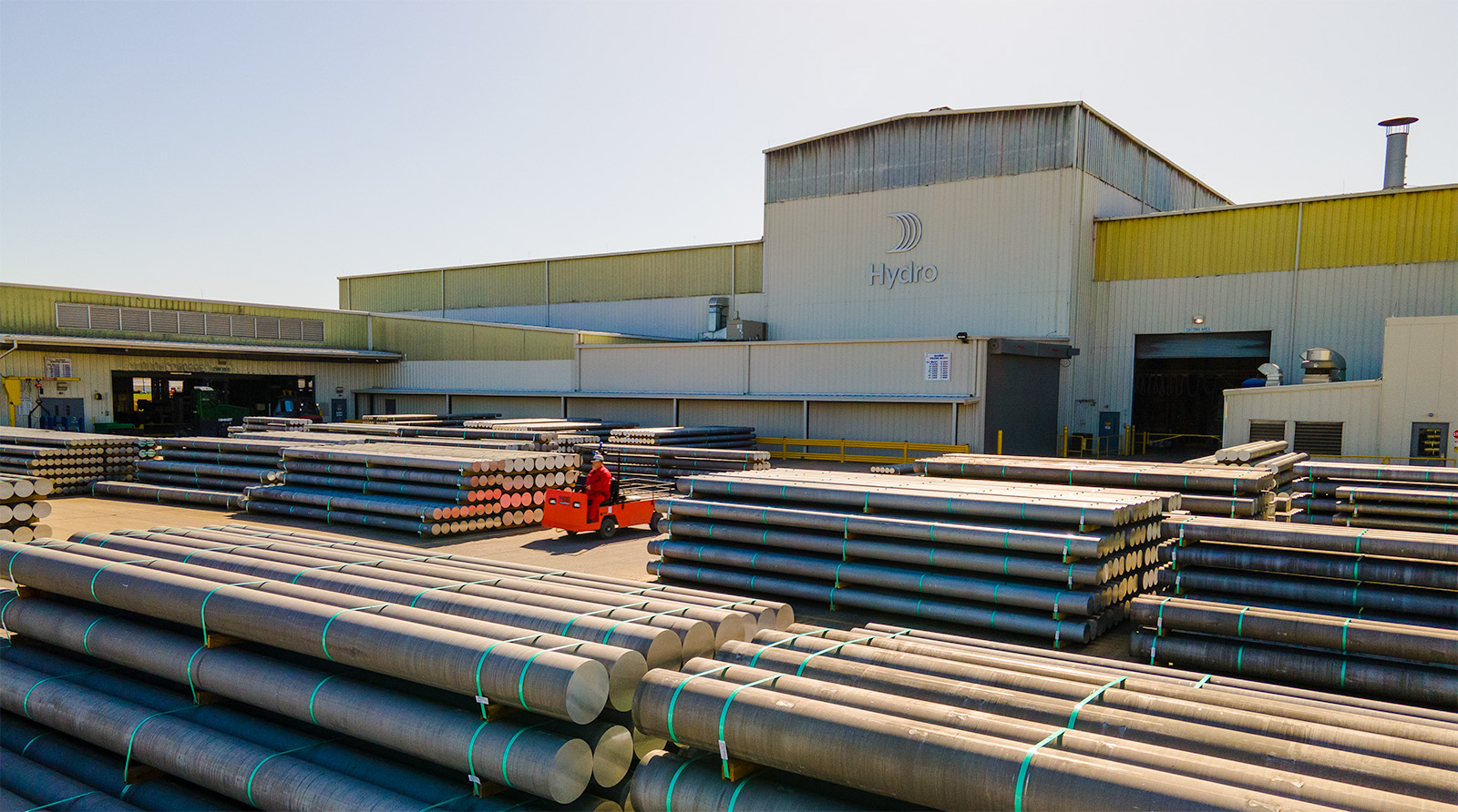 a person working in a large empty arena