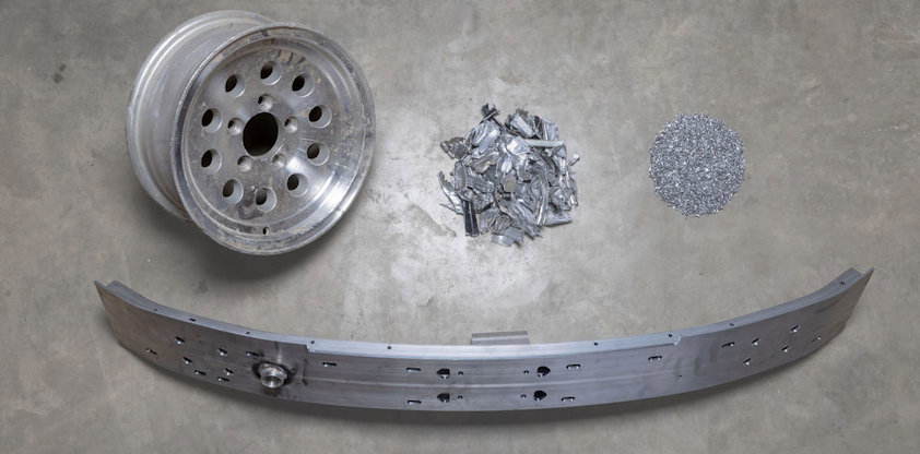 a metal parts and pieces of metal
