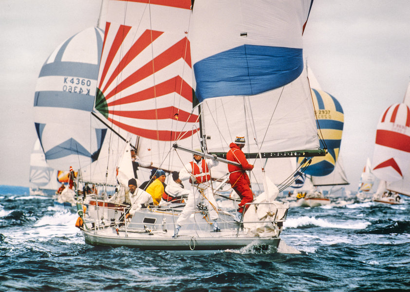 a group of people on a sailboat