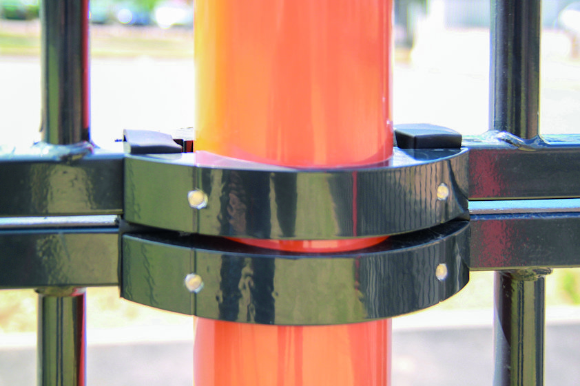 a close up of a metal object