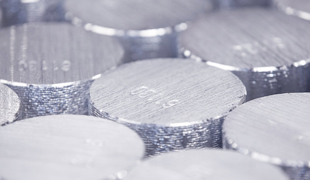 Closeup of metal rods